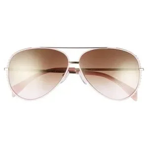 MOSCHINO Pink & Gold Lightweight Aviator Sunglasses Moschino | Accessories | Moschino Pink Gold Lightweight  main image 4